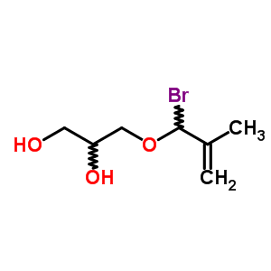 3-(1-Bromo-2-methylallyloxy)-1,2-propanediol Structure,63834-57-1Structure