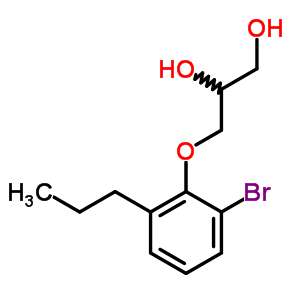 3-(2-Bromo-6-propylphenoxy)-1,2-propanediol Structure,63834-60-6Structure