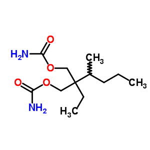 2-Ethyl-1-(1-methylbutyl)-1,3-propanediol dicarbamate Structure,63834-86-6Structure