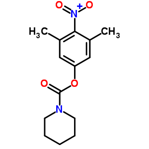 1-Piperidinecarboxylic acid (4-nitro-3,5-xylyl) ester Structure,63867-70-9Structure