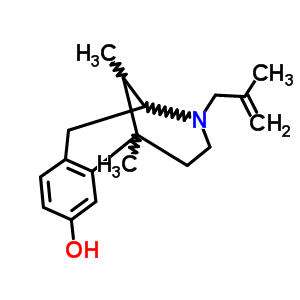 6,11-Dimethyl-1,2,3,4,5,6-hexahydro-3-(2-methyl-2-propenyl)-2,6-methano-3-benzazocin-8-ol Structure,63870-14-4Structure