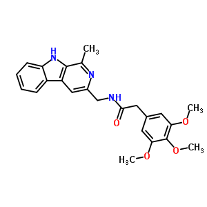 N-(1-methyl-9h-pyrido[3,4-b]indol-3-ylmethyl)-3,4,5-trimethoxyphenylacetamide Structure,63885-44-9Structure