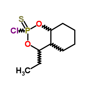 Hexahydro-2-chloro-4-ethyl-4h-1,3,2-benzodioxaphosphorin 2-sulfide Structure,63886-82-8Structure