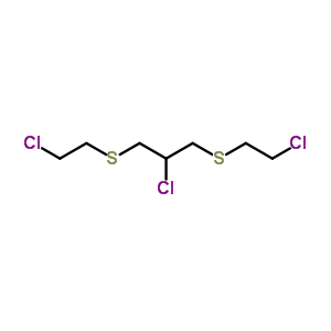 1,3-Bis(2-chloroethylthio)-2-chloropropane Structure,63905-12-4Structure