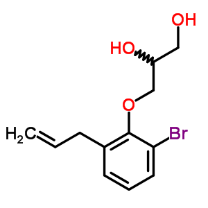 3-(2-Allyl-6-bromophenoxy)-1,2-propanediol Structure,63905-18-0Structure