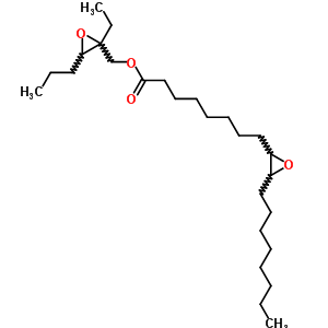 8-(3-Octyloxirane-2-yl)octanoic acid (2-ethyl-3-propyloxirane-2-yl)methyl ester Structure,63907-12-0Structure