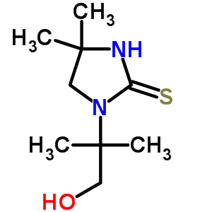 1-(1,1-Dimethyl-2-hydroxyethyl)-4,4-dimethyl-2-imidazolidinethione Structure,63907-13-1Structure