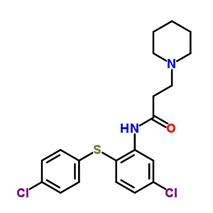 N-[5-chloro-2-[(p-chlorophenyl)thio]phenyl ]-1-piperidinepropionamide Structure,63916-55-2Structure