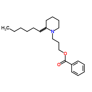 3-(2-Hexylpiperidino)propyl =benzoate Structure,63916-84-7Structure