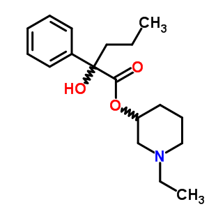 α-propyl-α-hydroxybenzeneacetic acid 1-ethyl-3-piperidinyl ester Structure,63917-17-9Structure