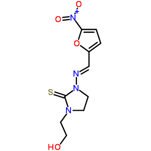 1-(2-Hydroxyethyl)-3-(5-nitrofurfurylideneamino)-2-imidazolidinethione Structure,63919-15-3Structure