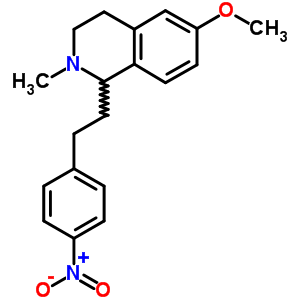 1,2,3,4-Tetrahydro-6-methoxy-2-methyl-1-(4-nitrophenethyl)isoquinoline Structure,63937-36-0Structure