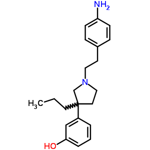 3-[1-(4-Aminophenethyl)-3-propyl-3-pyrrolidinyl ]phenol Structure,63951-04-2Structure