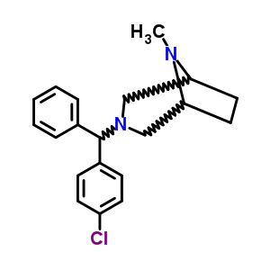 3-[P-chlorophenyl (phenyl)methyl ]-8-methyl-3,8-diazabicyclo[3.2.1]octane Structure,63977-84-4Structure