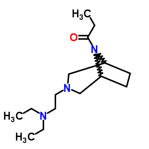 3-[2-(Diethylamino)ethyl ]-8-propionyl-3,8-diazabicyclo[3.2.1]octane Structure,63978-00-7Structure