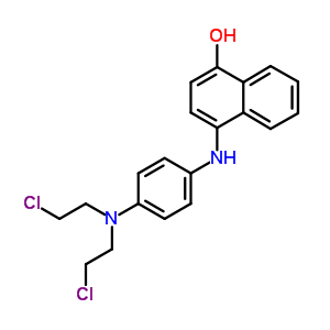 N-[4-[bis(2-chloroethyl)amino]phenyl ]-4-hydroxy-1-naphthalenamine Structure,63978-92-7Structure