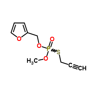 Thiophosphoric acid o-furfuryl o-methyl s-(2-propynyl) ester Structure,63980-90-5Structure