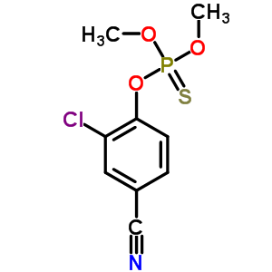 Thiophosphoric acid o,o-dimethyl o-(2-chloro-4-cyanophenyl) ester Structure,63981-11-3Structure