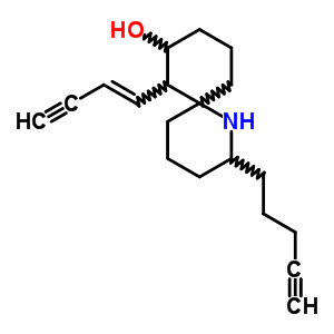 (2R,6r,7alpha,8beta)-7-[(z)-1-buten-3-ynyl]-2-(4-pentynyl)-1-azaspiro[5.5]undecan-8-ol Structure,63983-63-1Structure