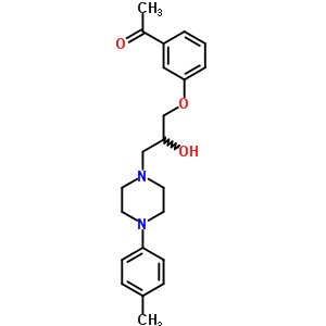 3’-[2-Hydroxy-3-[4-(p-tolyl)piperazino]propoxy]acetophenone Structure,63990-52-3Structure