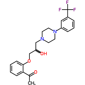 2’-[2-Hydroxy-3-[4-(α,α,α-trifluoro-m-tolyl)piperazino]propoxy]acetophenone Structure,63990-53-4Structure