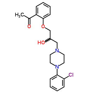 2’-[3-[4-(2-Chlorophenyl)piperazino]-2-hydroxypropoxy]acetophenone Structure,63990-66-9Structure