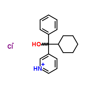 Alpha-cyclohexyl-alpha-(3-pyridyl)benzyl alcohol hydrochloride Structure,63990-91-0Structure