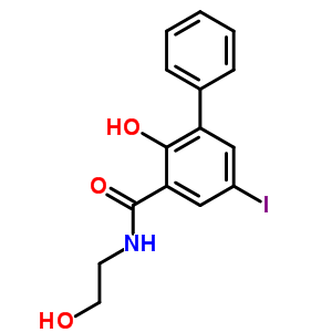 2-Hydroxy-n-(2-hydroxyethyl)-5-iodo-1,1’-biphenyl-3-carboxamide Structure,63992-47-2Structure