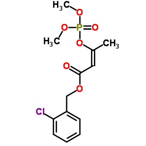 3-(Dimethoxyphosphinyloxy)-2-butenoic acid 2-chlorobenzyl ester Structure,64011-78-5Structure