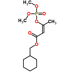 3-(Dimethoxyphosphinyloxy)-2-butenoic acid cyclohexylmethyl ester Structure,64011-81-0Structure