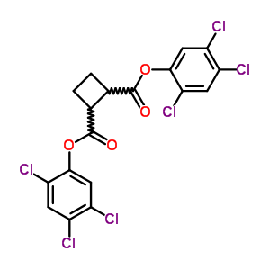 Cyclobutane-1,2-dicarboxylic acid bis(2,4,5-trichlorophenyl) ester Structure,64011-98-9Structure