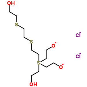 Bis-2(bis(2-hydroxyethyl)sulphoniumethyl)sulphide dichloride Structure,64036-79-9Structure