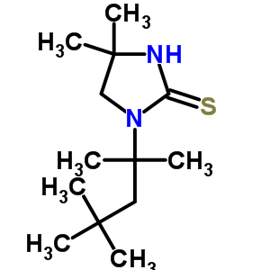 4,4-Dimethyl-1-(1,1,3,3-tetramethylbutyl)-2-imidazolidinethione Structure,64036-88-0Structure