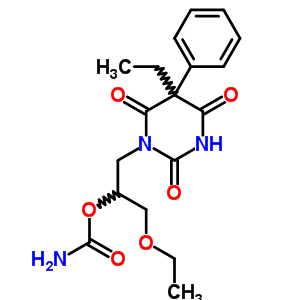 1-[2-(Aminocarbonyloxy)-3-ethoxypropyl ]-5-ethyl-5-phenyl-2,4,6(1h,3h,5h)-pyrimidinetrione Structure,64038-08-0Structure