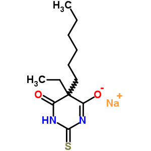 5-Ethyl-5-hexyl-2-sodiothio-4,6(1h,5h)-pyrimidinedione Structure,64038-10-4Structure