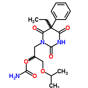 1-[2-(Aminocarbonyloxy)-3-isopropoxypropyl ]-5-ethyl-5-phenyl-2,4,6(1h,3h,5h)-pyrimidinetrione Structure,64038-12-6Structure