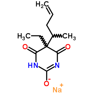 5-Ethyl-5-(1-methyl-3-butenyl)-2-sodiooxy-4,6(1h,5h)-pyrimidinedione Structure,64038-19-3Structure