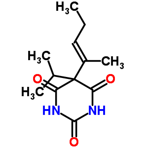 5-Isopropyl-5-(1-methyl-1-butenyl)-2-sodiooxy-4,6(1h,5h)-pyrimidinedione Structure,64038-29-5Structure