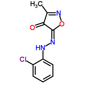 3-Methylisoxazoledione-4,5 o-chlorophenylhydrazone Structure,64047-50-3Structure