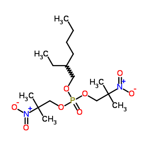 Bis(2-methyl-2-nitropropyl)(2-ethylhexyl) phosphate Structure,64050-61-9Structure