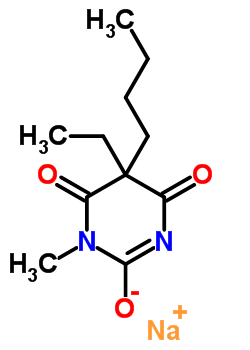 5-Butyl-5-ethyl-1-methyl-2-sodiooxy-4,6(1h,5h)-pyrimidinedione Structure,64058-00-0Structure