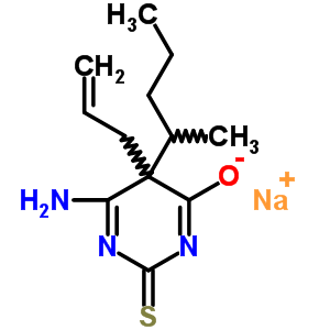 5-Allyl-5,6-dihydro-6-imino-5-(1-methylbutyl)-2-sodiothio-4(3h)-pyrimidinone Structure,64058-16-8Structure