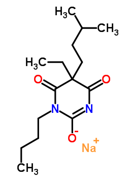 1-Butyl-5-ethyl-5-isopentyl-2-sodiooxy-4,6(1h,5h)-pyrimidinedione Structure,64058-20-4Structure