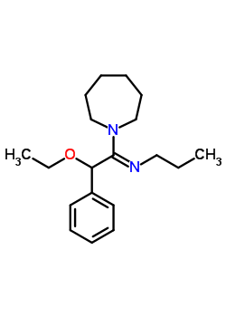 Hexahydro-1-[2-ethoxy-2-phenyl-1-(propylimino)ethyl]-1h-azepine Structure,64058-22-6Structure