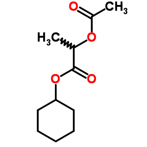 2-Acetoxypropionic acid cyclohexyl ester Structure,64058-36-2Structure