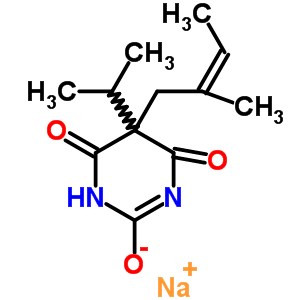 5-Isopropyl-5-(2-methyl-2-butenyl)-2-sodiooxy-4,6(1h,5h)-pyrimidinedione Structure,64058-52-2Structure