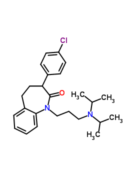 2,3,4,5-Tetrahydro-3-(p-chlorophenyl)-1-[3-(diisopropylamino)propyl]-1h-1-benzazepin-2-one Structure,64058-64-6Structure