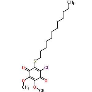 5-Chloro-2,3-dimethoxy-6-(dodecylthio)-1,4-benzoquinone Structure,64102-02-9Structure