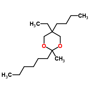 1,3-Dioxane,5-butyl-5-ethyl-2-hexyl-2-methyl- Structure,6414-25-1Structure