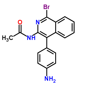 N-[4-(4-aminophenyl)-1-bromo-isoquinolin-3-yl]acetamide Structure,64157-54-6Structure